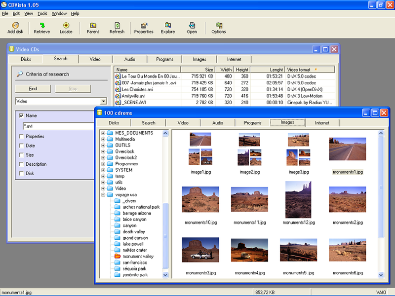 CDVista Screenshot